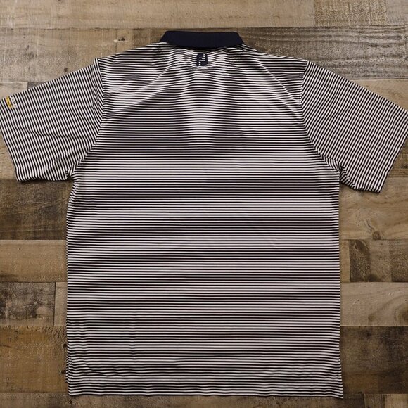Footjoy performance polo shirt men's‎ large black white stripes - Picture 7 of 10